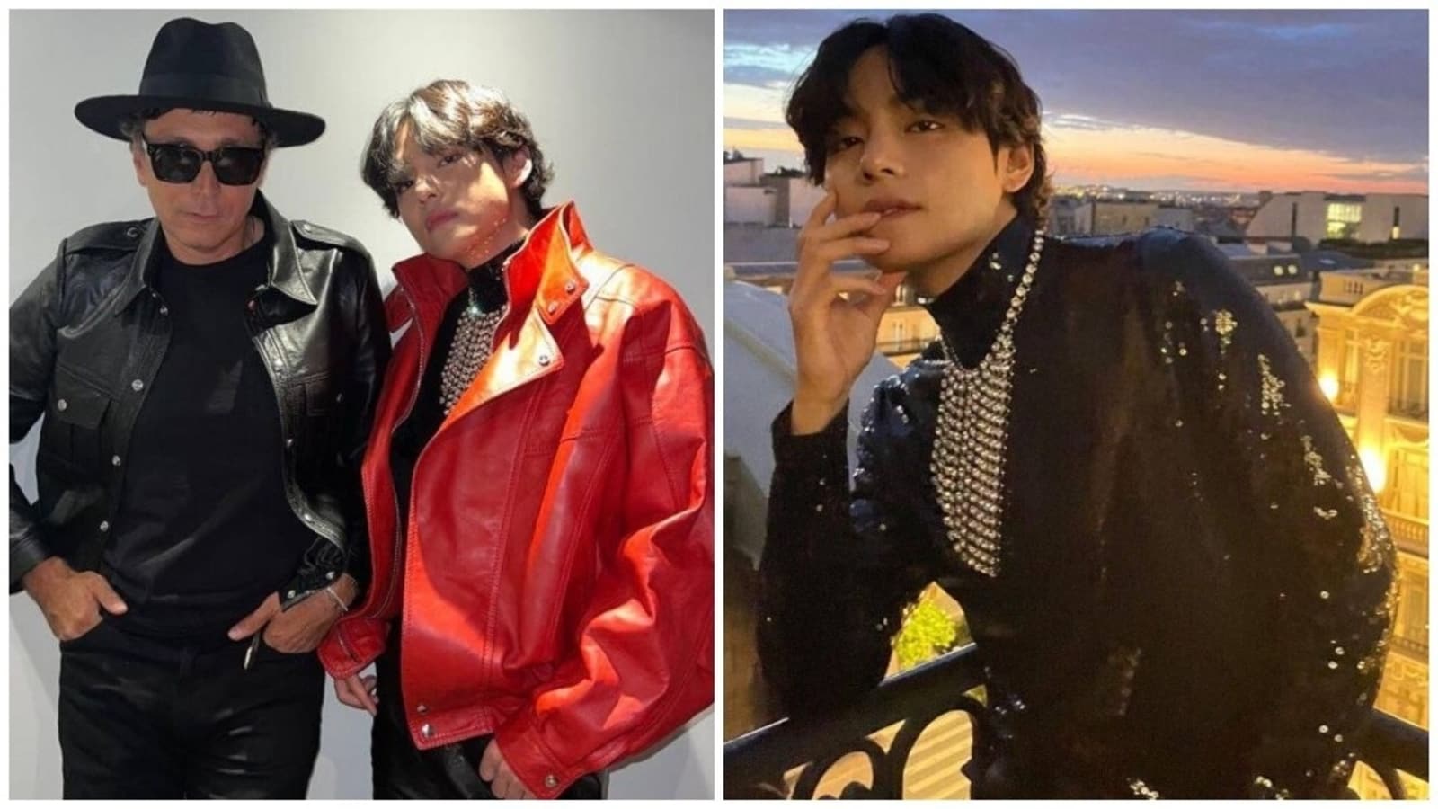 पेरिस में सेलीन मेन्स फैशन शो के बाद BTS’V ने Hedi Slimane से मुलाकात की, अपने स्टाइलिश लुक की नई काल्पनिक तस्वीरें पोस्ट कीं