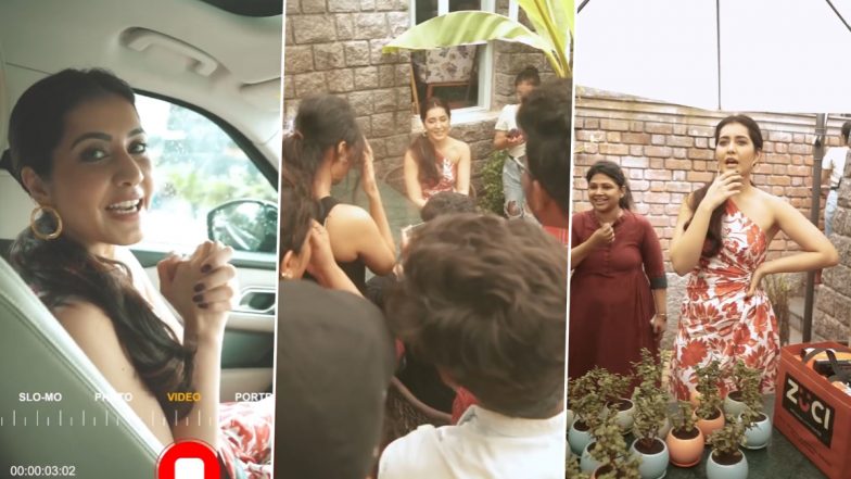 राशि खन्ना ने प्रशंसकों को उनके प्यार का बदला देने के लिए पौधे उपहार में दिए, अभिनेत्री ने अपने प्रशंसकों से मिलने का एक वीडियो साझा किया – देखें