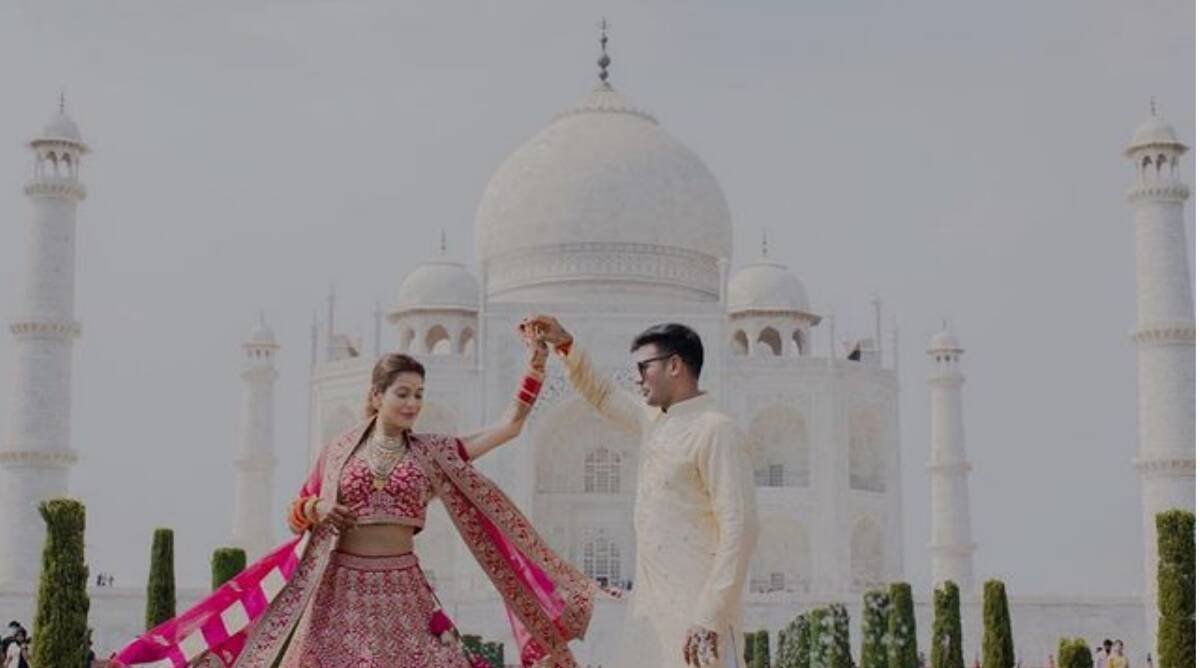 Payal Rohatgi, Samgram Singh visit Taj Mahal for wedding photoshoot. See pictures Payal Rohatgi, Samgram Singh visit Taj Mahal for wedding photoshoot. See pictures