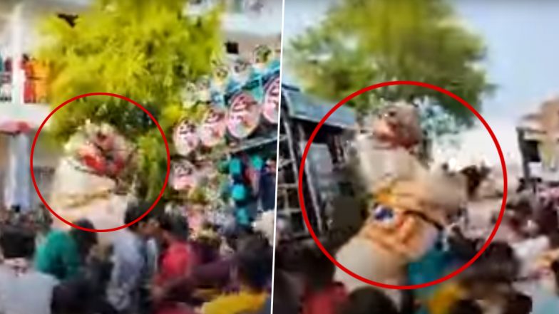 उत्तर प्रदेश में डीजे म्यूजिक बजने से परेशान होकर बारात में बारातियों के ऊपर घोड़े ने ठहाका लगाया;  वायरल वीडियो देखें