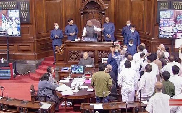 राज्यसभा ने बार-बार व्यवधान देखा